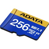 ADATA Premier Extreme microSDXC 256 GB, Speicherkarte blau/gelb, SD Express, UHS-I U3, Class 10, V30