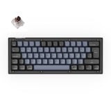 Keychron V4, Gaming-Tastatur schwarz/blaugrau, DE-Layout, Keychron K Pro Brown, Hot-Swap, RGB