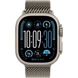 Apple Watch Ultra 2, Smartwatch grau, 49 mm, Milanaise Armband Titan natur, Titangehäuse, Cellular