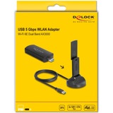 DeLOCK Wi-Fi 6E Dualband WLAN USB Adapter AX3000, WLAN-Adapter 