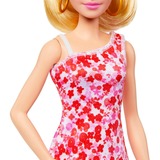 Mattel Barbie Fashionistas-Puppe mit blondem Pferdeschwanz und Blumenkleid 