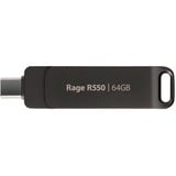 Patriot Rage R550 64GB, USB-Stick schwarz, USB-A und USB-C 3.2 Gen 1