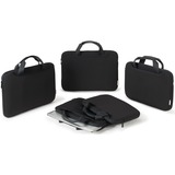 DICOTA BASE XX Sleeve Plus, Notebooktasche schwarz, bis 35,8 cm (14,1")