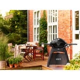 Weber Elektrogrill Q 1400 mit Stand, Dark Grey schwarz/grau, 2.200 Watt, mit Seitentischen