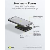 goobay Magnetische Wireless Powerbank 5.000 mAh schwarz, 5 Ah, 1x USB-C + Ladepad, Power Delivery