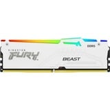 Kingston FURY DIMM 16 GB DDR5-5200  , Arbeitsspeicher weiß, KF552C40BWA-16, Renegade RGB, INTEL XMP