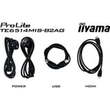 iiyama ProLite TE6514MIS-B2AG, Public Display schwarz (matt), UltraHD/4K, Touchscreen, HDMI, DP, USB-C