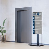 HAGOR CPS ELIA 160 Floorstand, Halterung schwarz/schwarz (glänzend), Freistehendes Standsystem