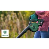 Bosch  Akku-Laubbläser Universal LeafBlower 18V-130, 18Volt grün/schwarz, Li-Ionen Akku 2,5Ah, POWER FOR ALL ALLIANCE