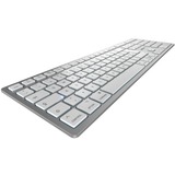 CHERRY KW 9100 SLIM FOR MAC, Tastatur silber/weiß, DE-Layout, Cherry SX-Scherentechnologie