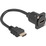 DeLOCK D-Typ Kabel HDMI Stecker > HDMI Buchse schwarz, 20cm