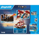 PLAYMOBIL 71418 Pirates Kleines Piratenschiff, Konstruktionsspielzeug 