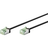 goobay Ultraflexibles Cat.8.1 Patchkabel slim, U/FTP schwarz, 3 Meter, extrakurze Stecker