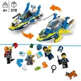 LEGO 60355 City Detektivmissionen der Wasserpolizei, Konstruktionsspielzeug Interaktives Abenteuer-Spielset mit Boot und 4 Minifiguren