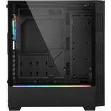 Sharkoon RGB LIT 200, Tower-Gehäuse schwarz, Front und Seitenteil aus gehärtetem Glas