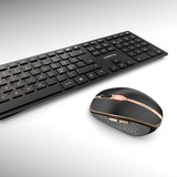 CHERRY DW 9100 SLIM, Desktop-Set schwarz/bronze, PL-Layout, Cherry SX-Scherentechnologie