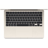 Apple MacBook Air 34,5 cm (13,6"), Notebook champagner, 16 GB, 512 GB SSD, Polarstern, M3, 8-Core GPU, macOS, Deutsch