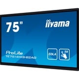 iiyama ProLite TE7514MIS-B2AG, Public Display schwarz (matt), UltraHD/4K, Touchscreen, HDMI, DP, USB-C