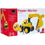 Simba Power-Worker Bagger + Figur, Spielfahrzeug gelb/grau