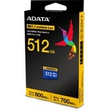 ADATA Premier Extreme microSDXC 512 GB, Speicherkarte blau/gelb, SD Express, UHS-I U3, Class 10, V30