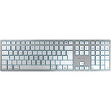 CHERRY KW 9100 SLIM FOR MAC + McAfee Bundle, Tastatur silber/weiß, DE-Layout, Cherry SX-Scherentechnologie