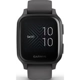 Garmin Venu Sq, Smartwatch dunkelgrau, Schieferfarbenes Silikonarmband