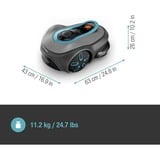 GARDENA Mähroboter smart SILENO free 1.200m² Set grau/türkis, Li-Ionen Akku, mit smart Gateway, LONA-Technologie