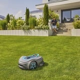 GARDENA Mähroboter smart SILENO free 1.200m² Set grau/türkis, Li-Ionen Akku, mit smart Gateway, LONA-Technologie