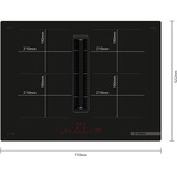 Bosch Set PVQ711HGA7 (HEZ9VDSB2 + PVQ711H26E), Autarkes Kochfeld schwarz, 70 cm, mit integriertem Dunstabzug, Home Connect