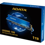 ADATA LEGEND 700 1 TB, SSD blau/gold, PCIe 3.0 x4, NVMe 1.3, M.2 2280