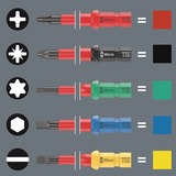 Wera Kraftform Kompakt VDE 16 Torque extra slim 1 Tool Finder, 16-teilig, Schraubendreher rot/gelb, inkl. Steckgriff, Drehmoment-Steckgriff, VDE-Wechselklingen