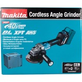 Makita Akku-Winkelschleifer GA023GM201 XGT, 40Volt blau/schwarz, 2x Li-Ion XGT Akku 4,0Ah, MAKPAC