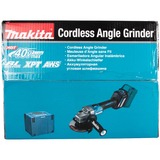 Makita Akku-Winkelschleifer GA023GM201 XGT, 40Volt blau/schwarz, 2x Li-Ion XGT Akku 4,0Ah, MAKPAC