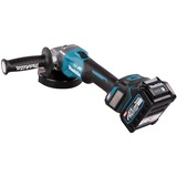 Makita Akku-Winkelschleifer GA023GM201 XGT, 40Volt blau/schwarz, 2x Li-Ion XGT Akku 4,0Ah, MAKPAC