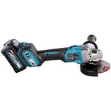 Makita Akku-Winkelschleifer GA023GM201 XGT, 40Volt blau/schwarz, 2x Li-Ion XGT Akku 4,0Ah, MAKPAC