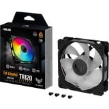 ASUS TUF GAMING TR120 ARGB, Gehäuselüfter schwarz/transparent, Reverse Blade, 120 mm