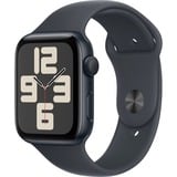 Apple Watch SE, Smartwatch schwarz, Aluminium, 44 mm, Sportarmband Mitternacht S/M