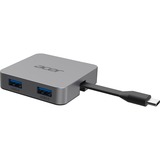 Acer 4-in-1 Portable Mini Dock, Dockingstation silber, HDMI, USB-A, USB-C