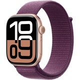 Apple Watch Series 10, Smartwatch roségold, Aluminium, 42 mm, Sport Loop Pflaume