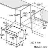 Bosch HBA533BS1 Serie 4, Backofen edelstahl