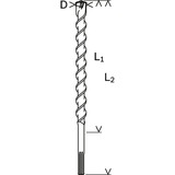 Bosch Hammerbohrer SDS-max-7, Ø 19mm Arbeitslänge 400mm