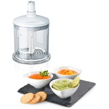 Bosch Handmixer-Set Styline MFQ4080 weiß/silber, 500 Watt, mit Zerkleinerer und Edelstahlmixfuß