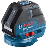 Bosch Linienlaser GLL 3-50 Professional, Kreuzlinienlaser blau/schwarz, Laserzieltafel, Schutztasche