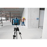 Bosch Rotationslaser GRL 300 HV Professional blau/schwarz, rote Laserlinie und Lotpunkt, mit Halterung, Baustativ, Laser-Empfänger, im Koffer