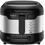 Tefal Fritteuse Uno M Edelstahl FF215D edelstahl/schwarz, 1.600 Watt, Ölbehälter 1,8 Liter