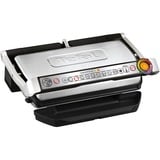 Tefal OptiGrill XL GC724D, Kontaktgrill edelstahl (gebürstet)/schwarz, 2.000 Watt