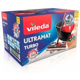 Vileda Wischer UltraMax 2in1 schwarz/rot Komplettset, Bodenwischer TURBO