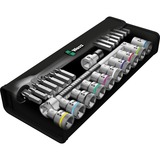 Wera Zyklop Metal-Knarrensatz 8100 SC 7, Werkzeug-Set Knarre mit Durchsteckvierkant, 1/2"