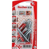 fischer Dübel DUOPOWER 8X40 S K DE hellgrau/rot, 8 Stück, mit Schraube