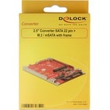 DeLOCK 2.5" Konverter SATA 22 Pin > M.2 / mSATA mit Rahmen 7 mm